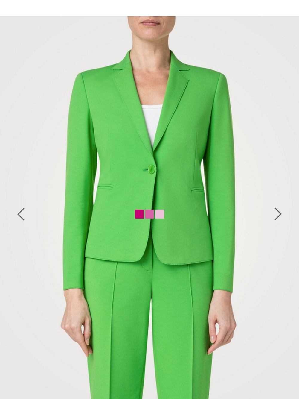 Akris Punto Bright Green Single-Button Blazer & Pant Set